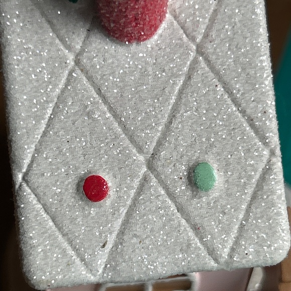 Hallmark 2022 Pink Gingerbread House Glitter Christmas Ornament - Picture 5 of 14